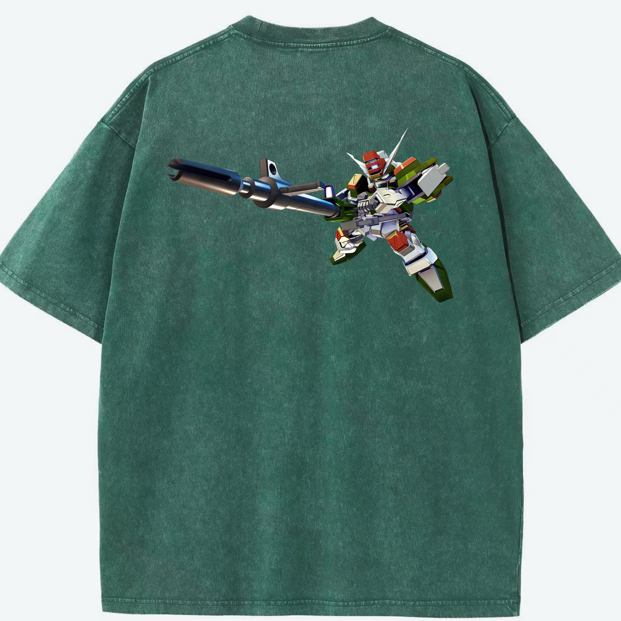 （画像用） 機動戦士ガンダム Mobile Suit Gundam 綿100% ヴィンテージ風 半袖Tシャツ（背面プリント）